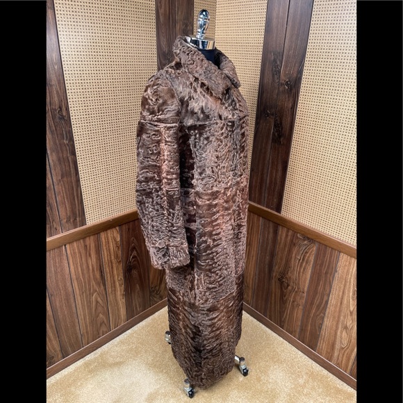 Giuliana Teso Full Length Persian Lamb Broadtail Fur Reversible Coat Small - Picture 3 of 10